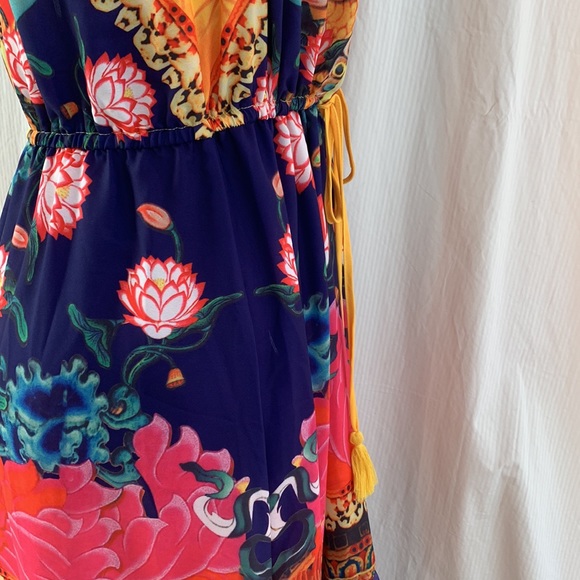Floral lotus embellished maxi dress Size 16 - Picture 8 of 11